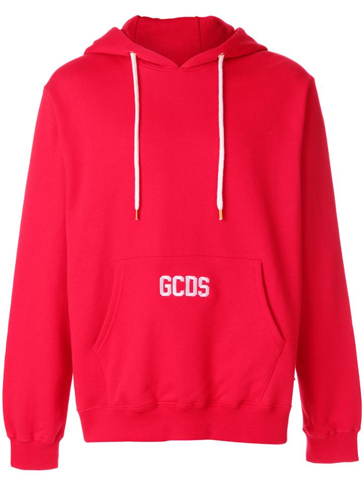 Gcds Hoodie With Logo - Red