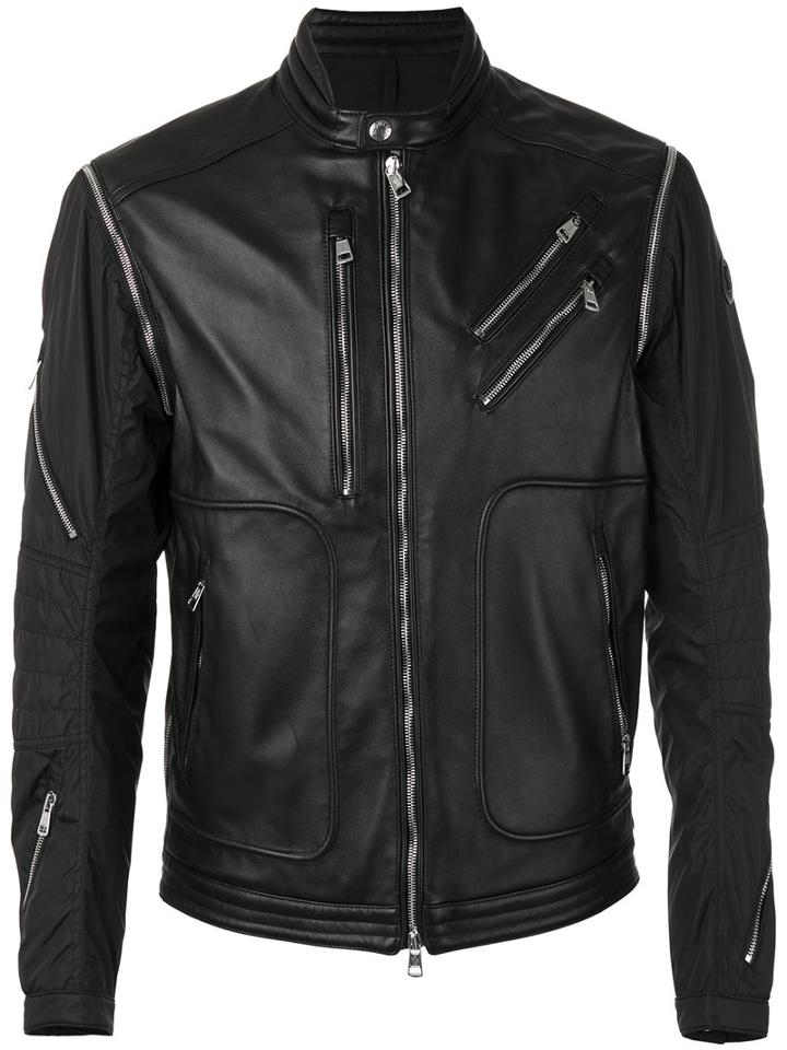 Moncler - Raoul Jacket - Men - Leather/nylon - 2, Black, Leather/nylon
