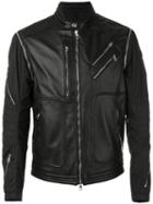 Moncler - Raoul Jacket - Men - Leather/nylon - 2, Black, Leather/nylon