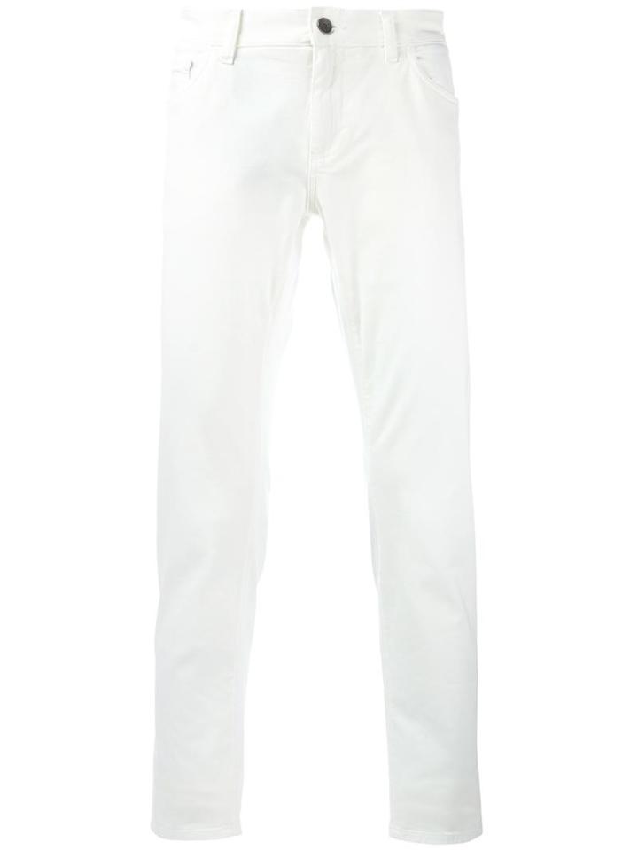 Dolce & Gabbana Straight Leg Jeans, Men's, Size: 46, White, Cotton/spandex/elastane