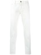 Dolce & Gabbana Straight Leg Jeans, Men's, Size: 46, White, Cotton/spandex/elastane
