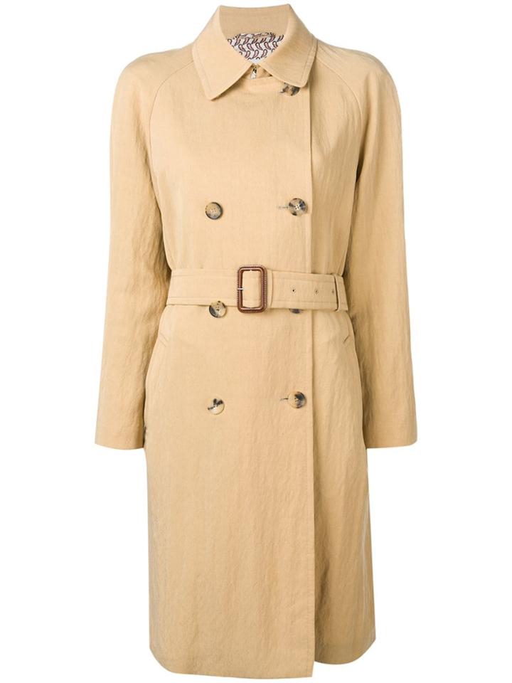 Etro Double-breasted Midi Coat - Neutrals