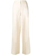 Theory Wide-leg Trousers - Neutrals