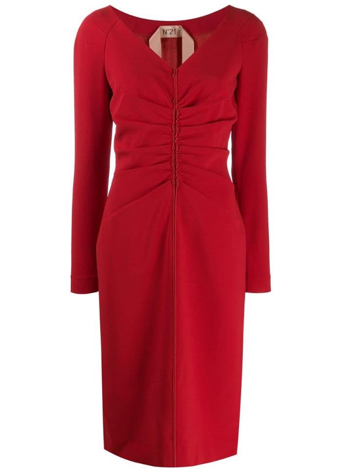 Nº21 Gathered Front Midi Dress
