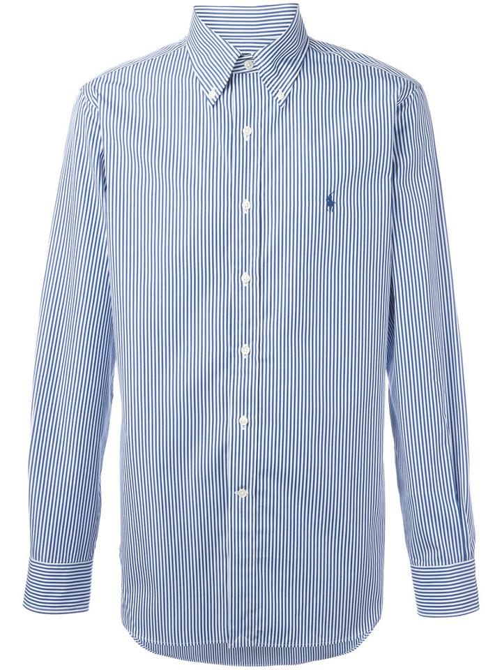 Polo Ralph Lauren Button-down Striped Shirt, Men's, Size: 15, Blue, Cotton