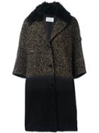 Yves Salomon Three-quarters Sleeve Knit Coat, Women's, Size: 40, Black, Silk/polyamide/polyester/virgin Wool