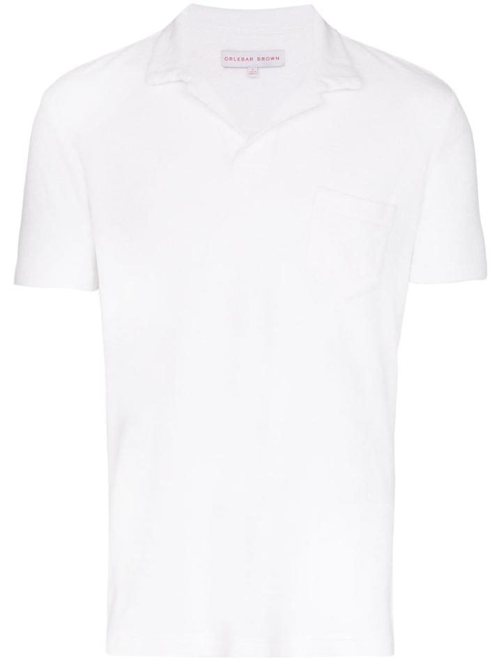 Orlebar Brown Terry Cotton Towelling Polo Shirt - White