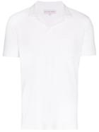 Orlebar Brown Terry Cotton Towelling Polo Shirt - White