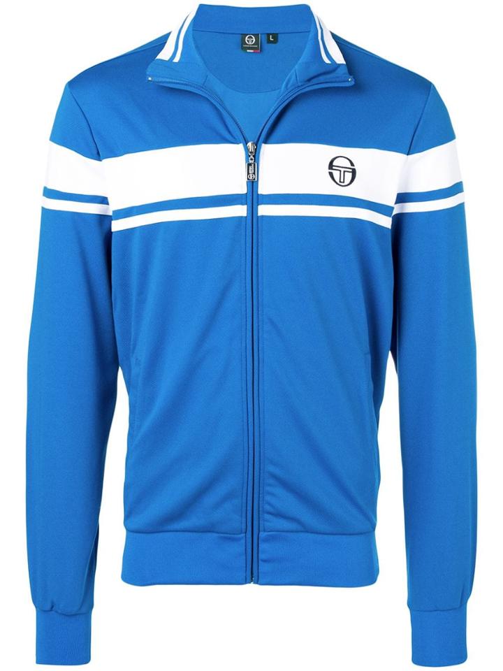 Sergio Tacchini Contrast Logo Bomber Jacket - Blue