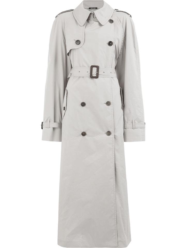 Maison Margiela Long Trench Coat - Grey