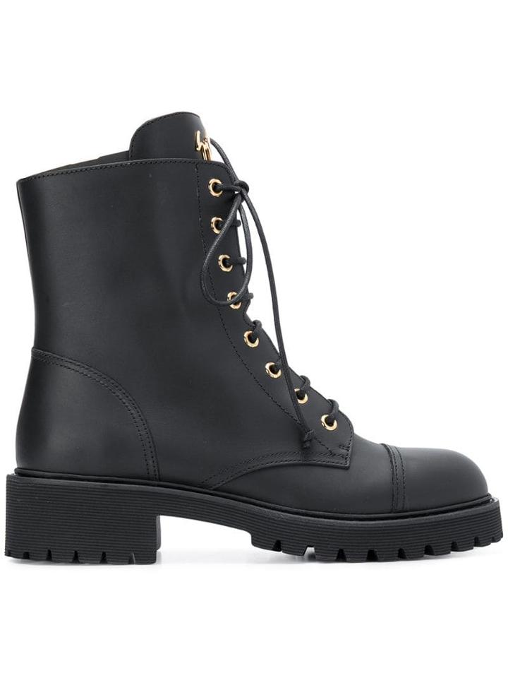 Giuseppe Zanotti Chris Lace Up Ankle Boots - Black