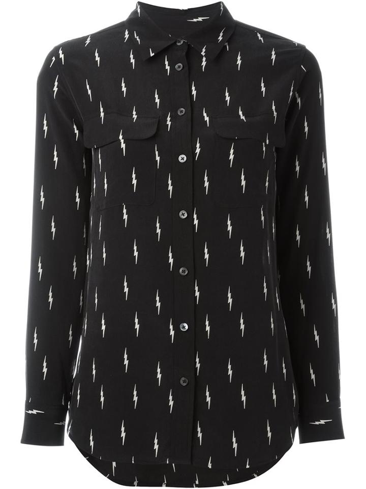 Equipment Kate Moss For Equipment Lightning Print Shirt