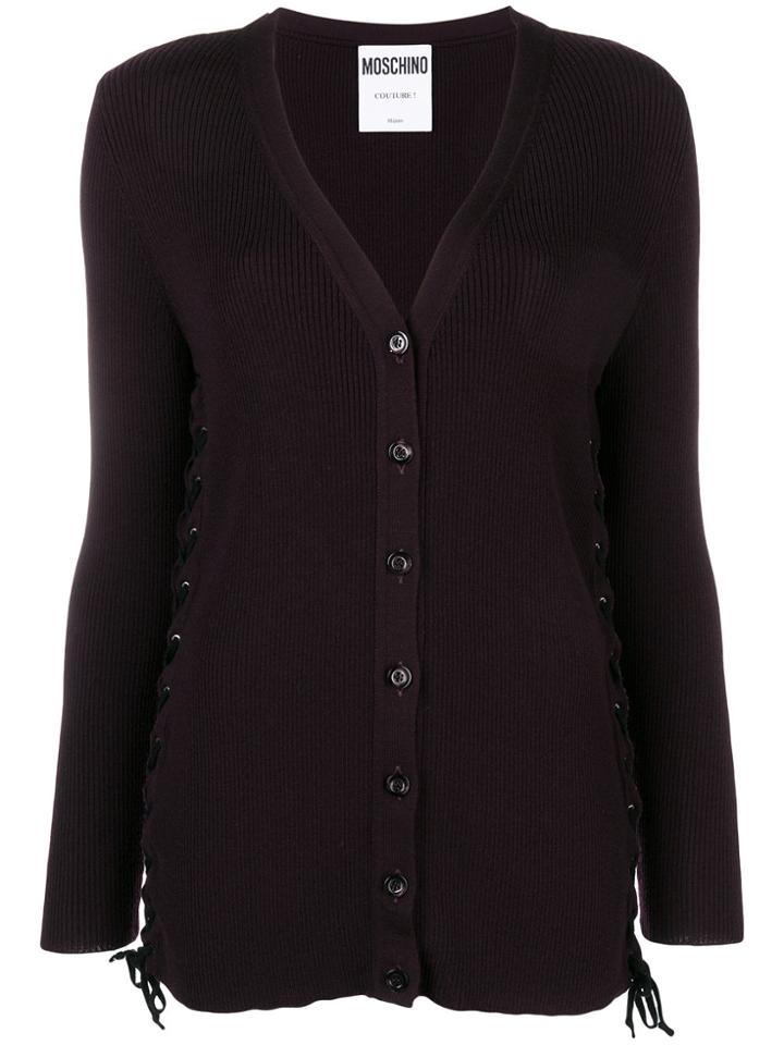 Moschino Side Lace Cardigan - Pink & Purple
