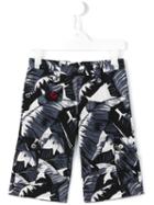 Dolce & Gabbana Kids Palm Print Shorts, Boy's, Size: 10 Yrs, Blue
