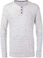 Transit Striped Longsleeved T-shirt, Men's, Size: Medium, Grey, Linen/flax