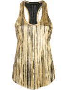 Alexandre Vauthier Metallic Racerback Top