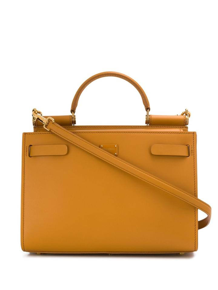 Dolce & Gabbana Small Sicily Leather Satchel - Neutrals