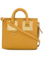 Sophie Hulme Albion Leather Box Bag - Yellow & Orange