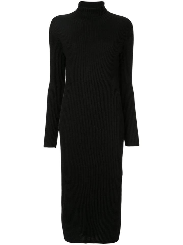 Tomorrowland Turtleneck Ribbed-knit Dress - Black