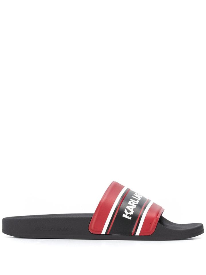 Karl Lagerfeld Kondo Contrast Slides - Red