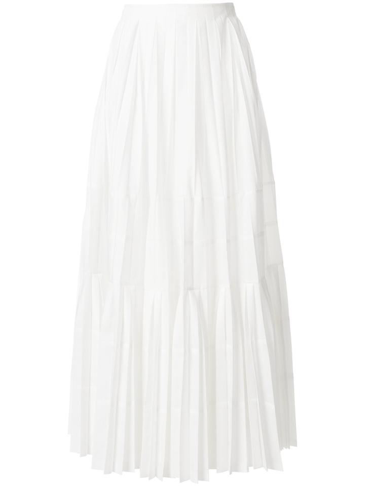 Junya Watanabe Comme Des Garçons Long Pleated Skirt - White