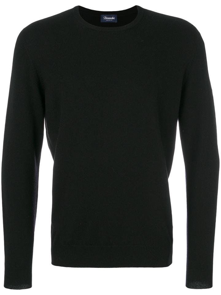 Drumohr Crew Neck Sweater - Black