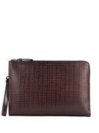 Ermenegildo Zegna Number Printed Clutch Bag - Red