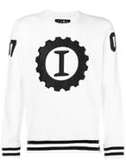 Hydrogen I Embroidered Sweatshirt - White