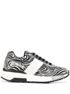 Versace Zebra Print Achilles Sneakers - Black