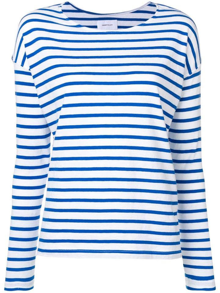 Current/elliott Striped Jersey Top - White