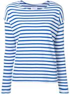 Current/elliott Striped Jersey Top - White