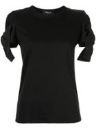 Paule Ka Bow-detail Fitted T-shirt - Black