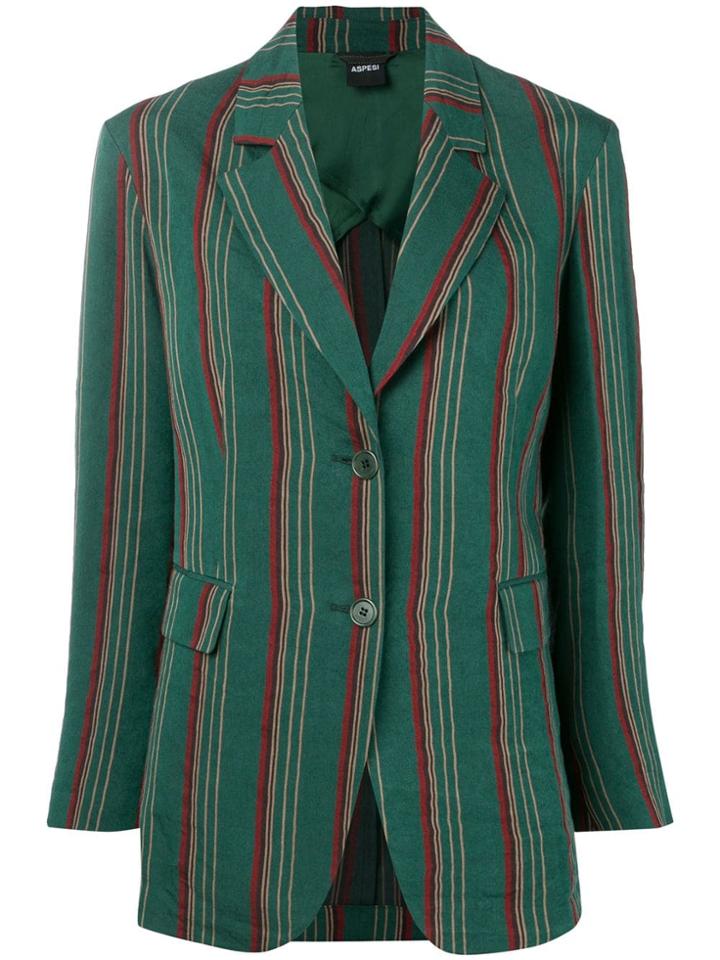 Aspesi Striped Blazer - Green