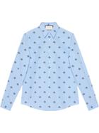 Gucci Bee Star Cotton Duke Shirt - Blue