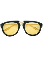 Gucci Eyewear Round Frame Foldable Sunglasses - Black