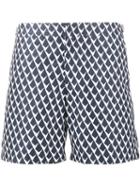 Orlebar Brown Patterned Gilot Swim Shorts, Men's, Size: 32, Blue, Polyester