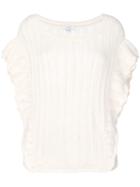 Iro - Dafgana Pointelle-knit Top - Women - Acrylic/wool/alpaca - S, Nude/neutrals, Acrylic/wool/alpaca