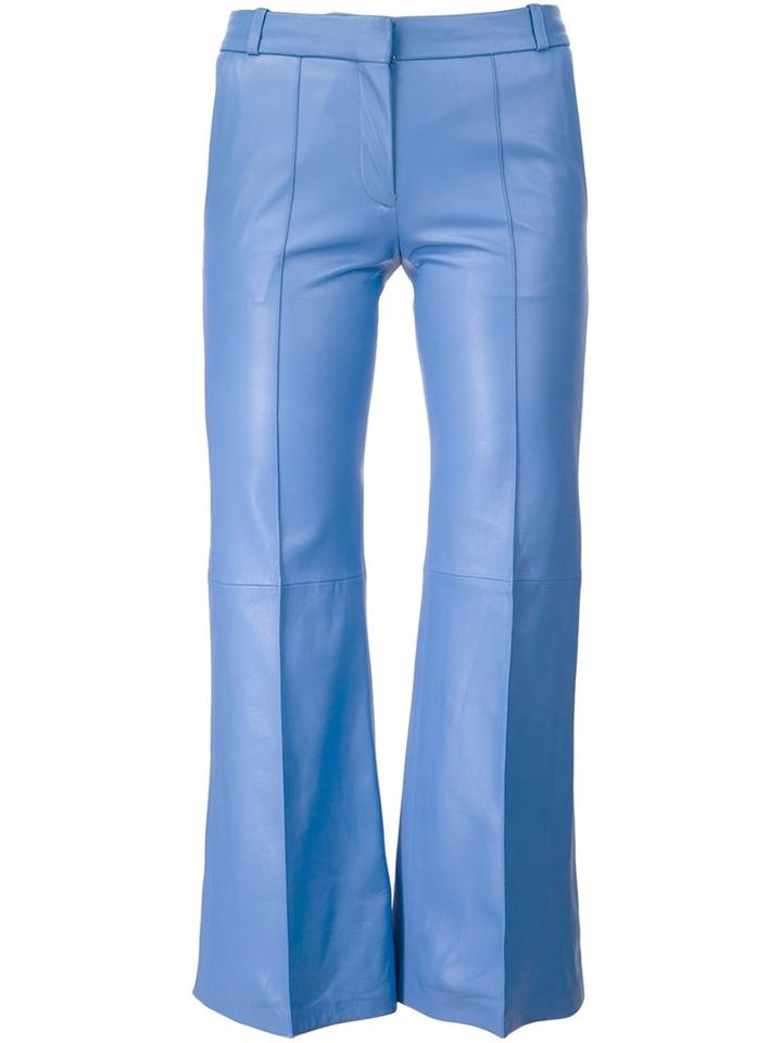 Barbara Bui Lambskin Cropped Trousers