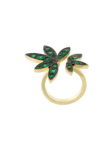 Jagga 18kt Yellow Gold 'lilly' Ring, Women's, Metallic