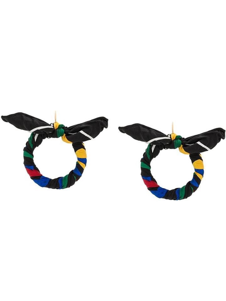 Balenciaga Striped Earrings - Black