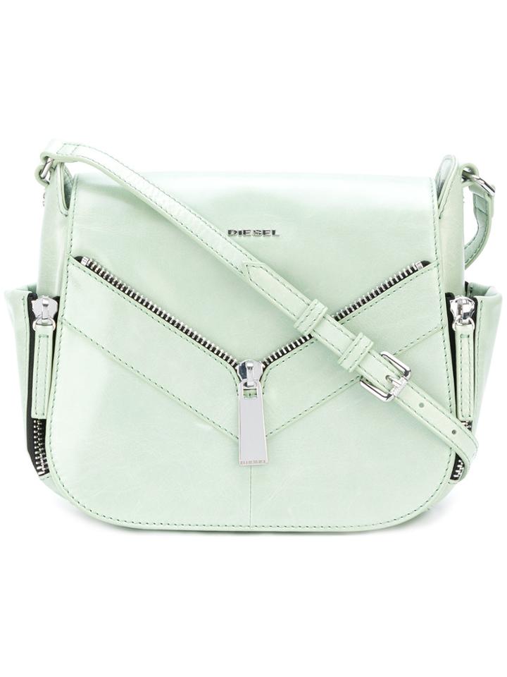 Diesel Multi-zips Crossbody Bag - Green