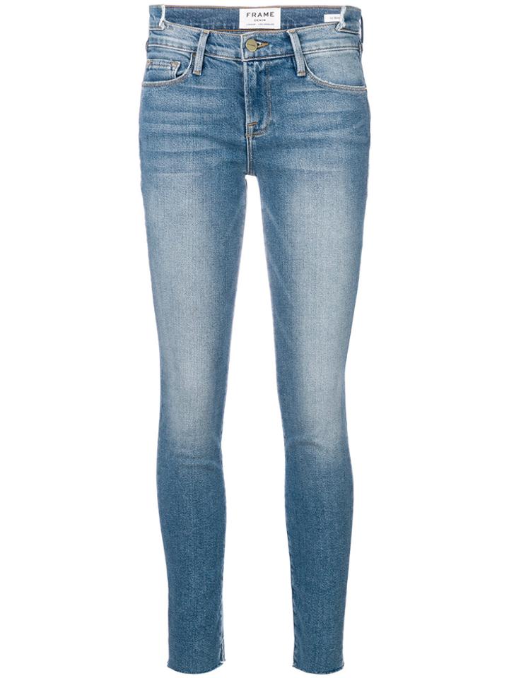 Frame Denim Slim Fit Stonewashed Jeans - Blue