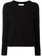 Allude Round Neck Pullover, Women's, Size: Large, Black, Cashmere/virgin Wool