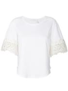 See By Chloé Lace Trim T-shirt - White