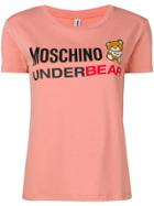 Moschino Underbear Logo Print T-shirt - Pink & Purple