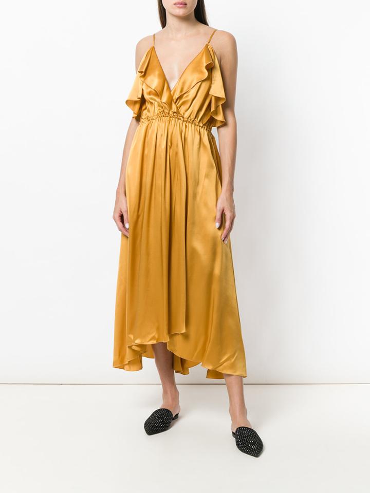 Forte Forte V-neck Slip Dress - Yellow & Orange
