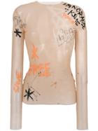 Giorgio Armani Pin Stripe Round Neck Blouse - Black