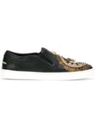Dolce & Gabbana Clock Appliqué Slip-on Sneakers