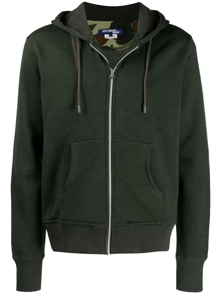 Junya Watanabe Man Camouflage Patch Hoodie - Green