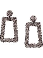 Sachin & Babi Floral Frame Earrings - Metallic